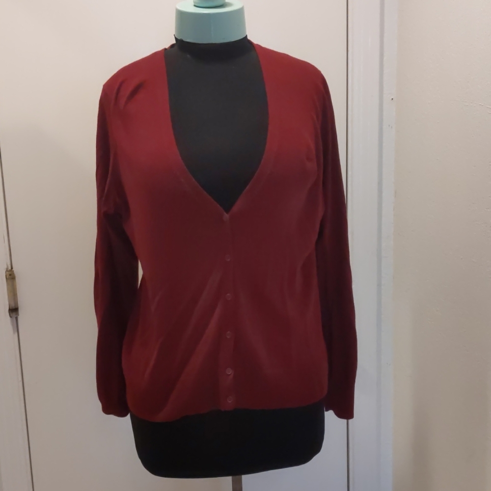 Burgundy cardigan